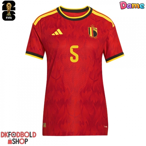 Belgien Maxim De Cuyper #5 Hjemmebanetrøje Dame VM 2026 Kort ærmer